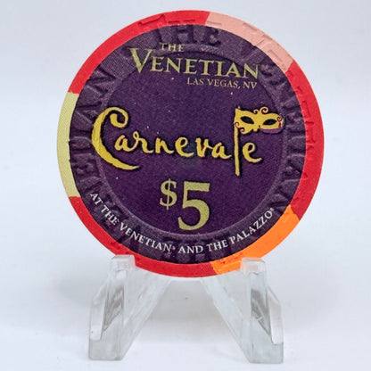 The Venetian Las Vegas Nevada 2012 'Carnivale' LE $5 Casino Chip D0735