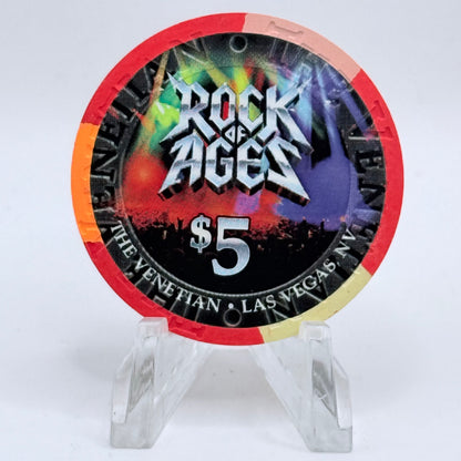 The Venetian Las Vegas Nevada 2012 'Rock Of Ages' LE $5 Casino Chip