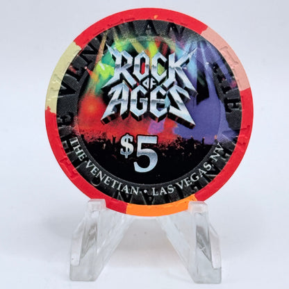 The Venetian Las Vegas Nevada 2012 'Rock Of Ages' LE $5 Casino Chip