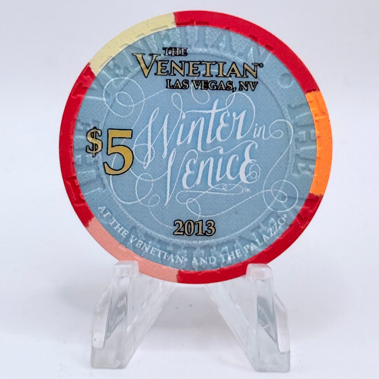 The Venetian Las Vegas Nevada 2013 'Winter In Venice' LE $5 Casino Chip D1315