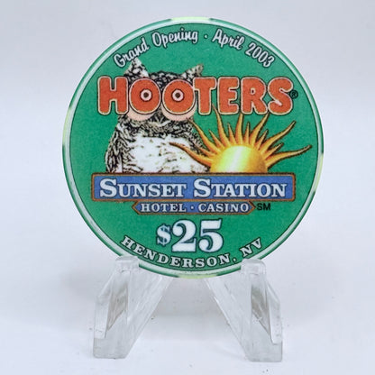 Sunset Station Henderson Nevada 2003 'Hooters Grand Opening - Tammy' LE $25 Casino Chip E2719