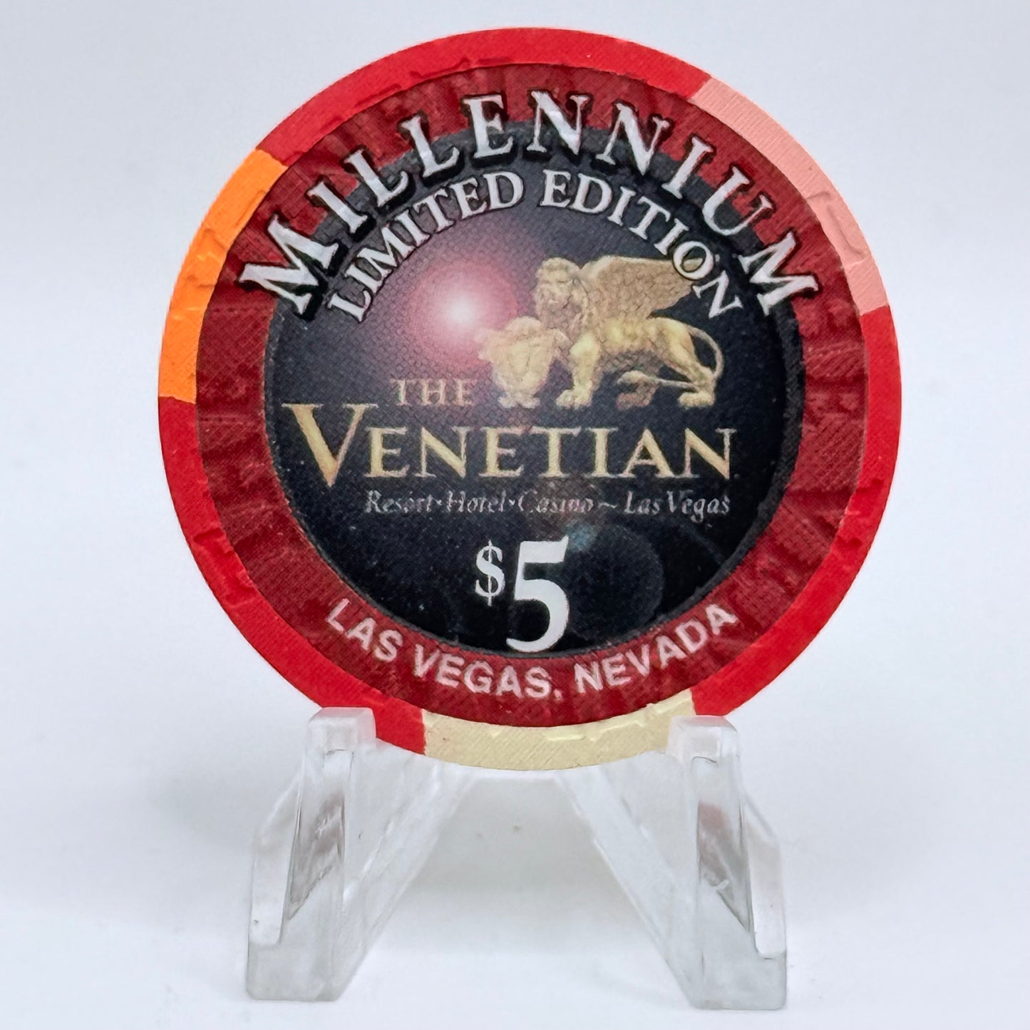 The Venetian Las Vegas Nevada 1999 'Millennium' LE $5 Casino Chip V5982