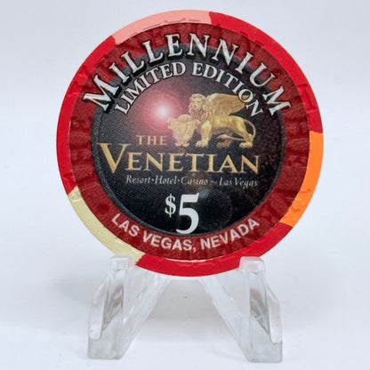 The Venetian Las Vegas Nevada 1999 'Millennium' LE $5 Casino Chip V5982
