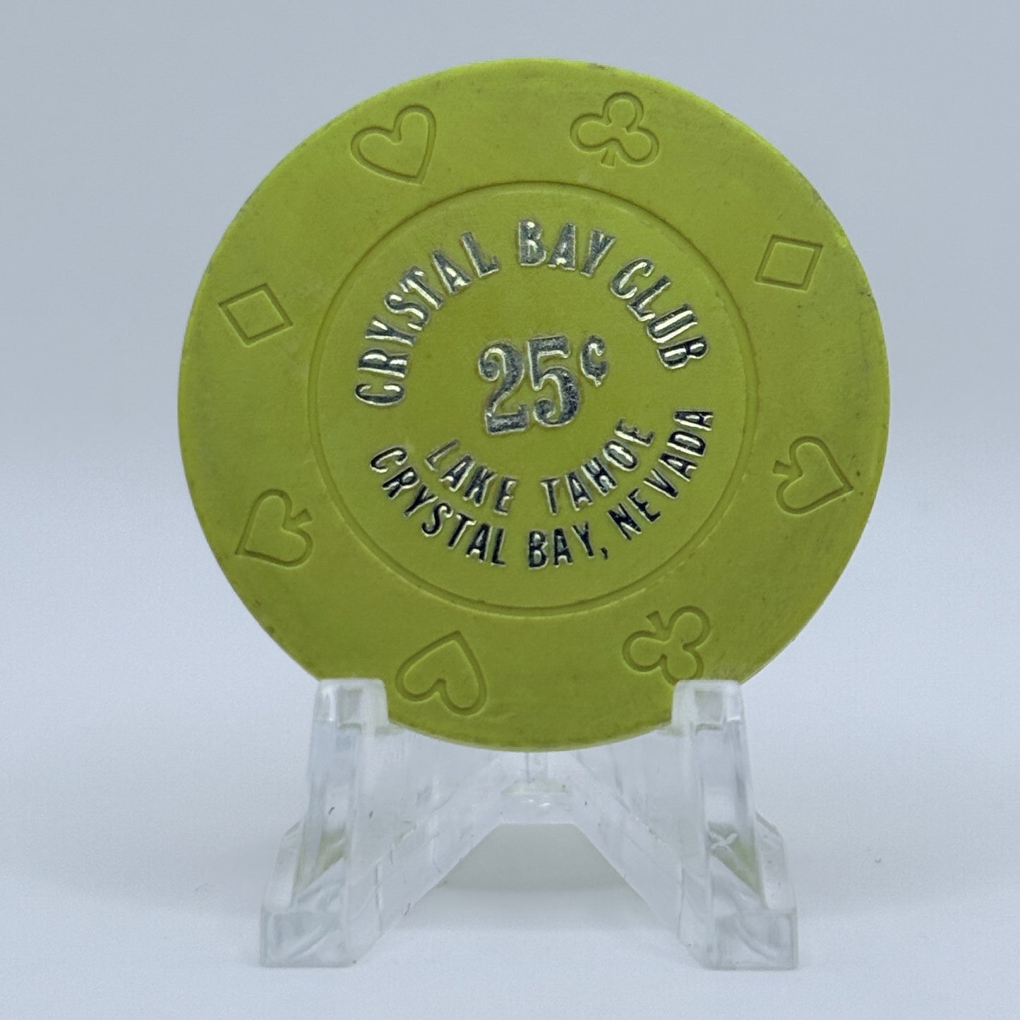 Crystal Bay Casino Crystal Bay Nevada 1987 $0.25 Casino Chip N0264