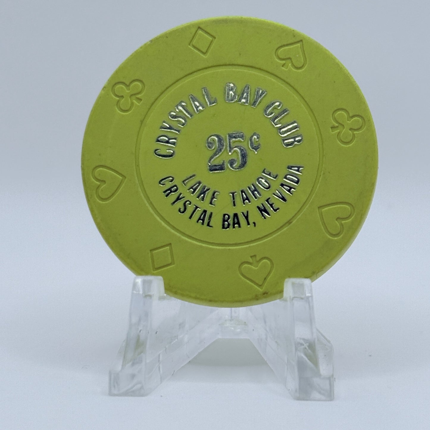 Crystal Bay Casino Crystal Bay Nevada 1987 $0.25 Casino Chip N0264