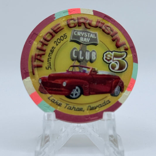 Crystal Bay Casino Crystal Bay Nevada 2005 'Tahoe Ridin' LE $5 Casino Chip E7670
