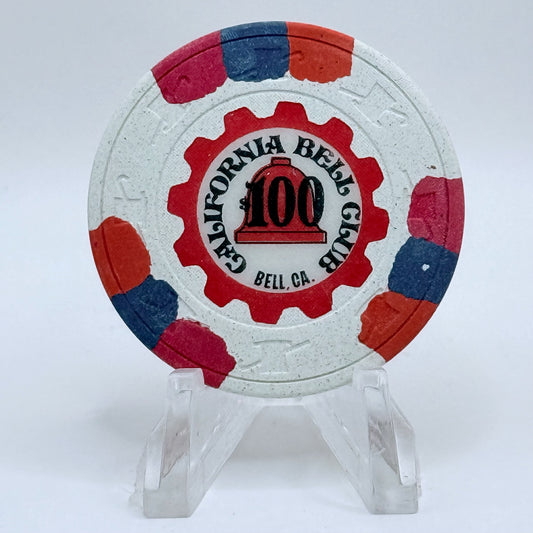 California Bell Club Bell California $100 Casino Chip