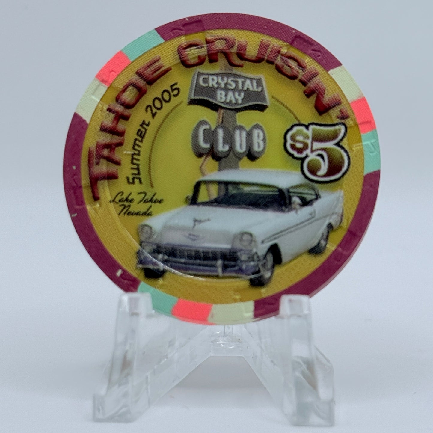 Crystal Bay Casino Crystal Bay Nevada 2005 'Tahoe Ridin' LE $5 Casino Chip E7670