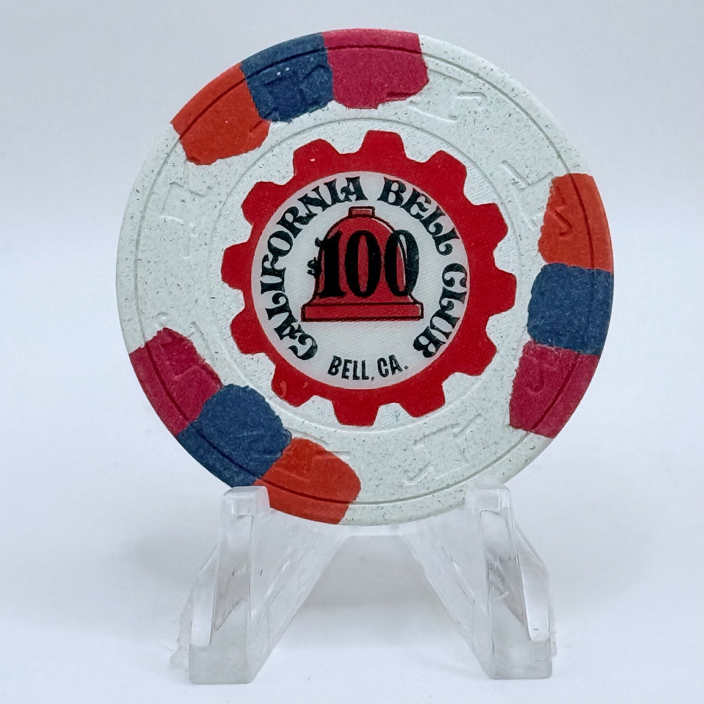 California Bell Club Bell California $100 Casino Chip