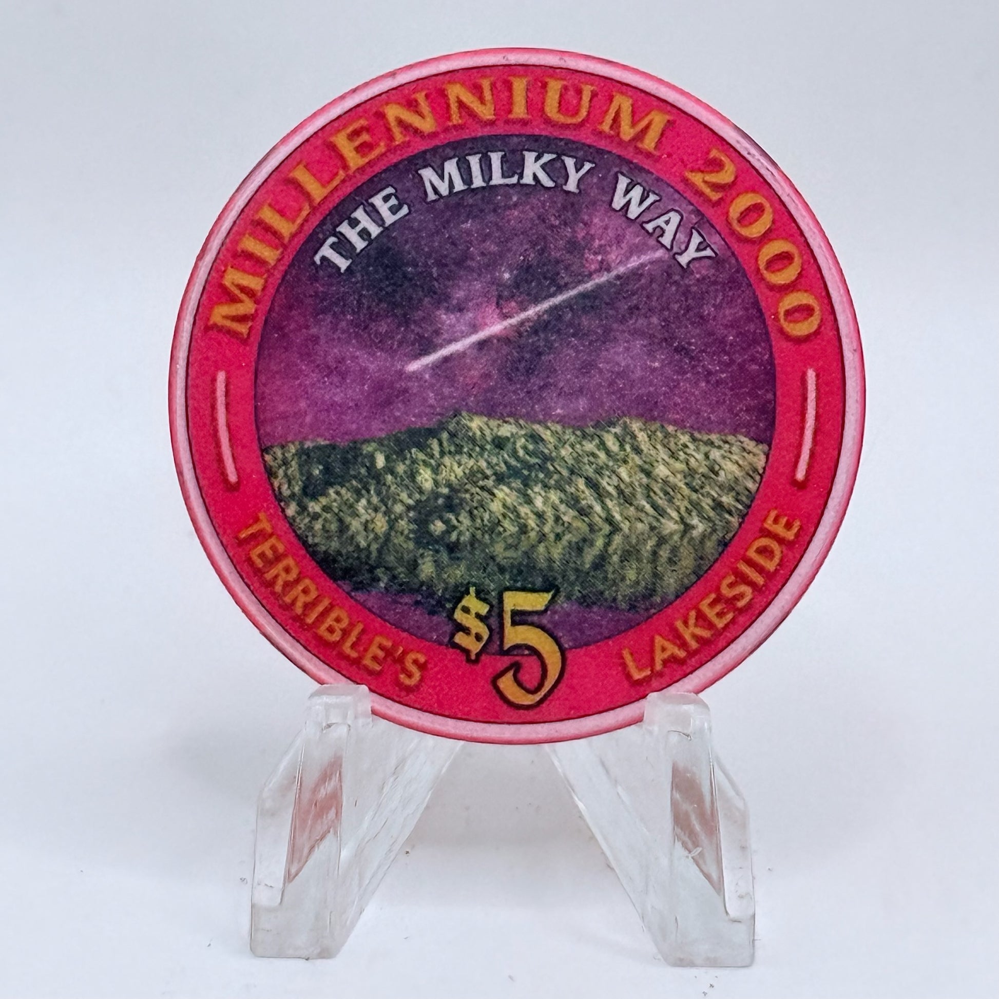 Terrible's Lakeside Casino Pahrump Nevada 2000 'The Milky Way' LE $5 Casino Chip V5736