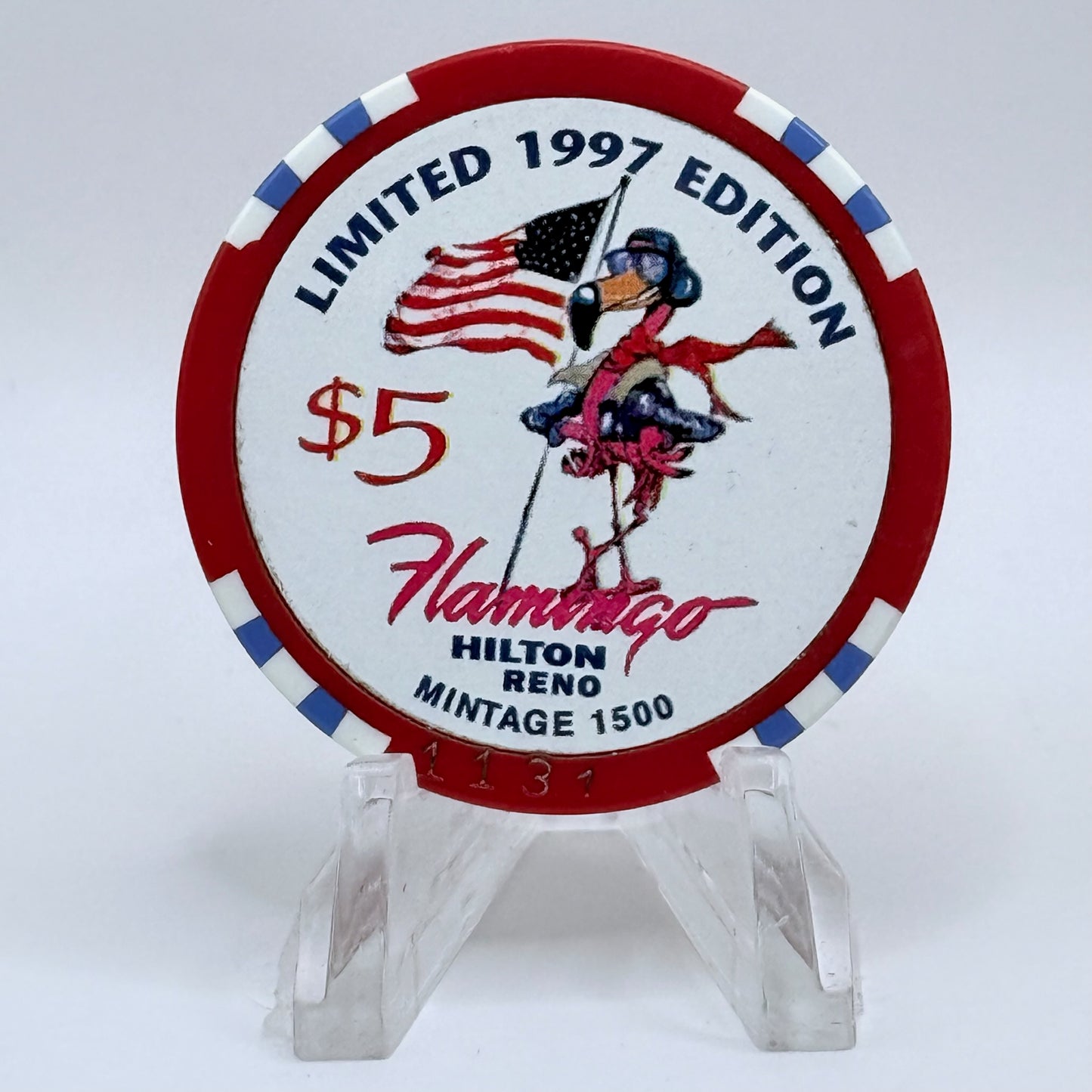 Flamingo Hilton Reno Nevada 1997 Series 8 LE $5 Casino Chip N9725