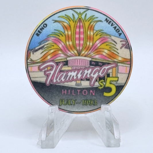 Flamingo Hilton Reno Nevada 1993 $5 Casino Chip N7574