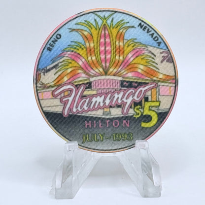 Flamingo Hilton Reno Nevada 1993 $5 Casino Chip N7574