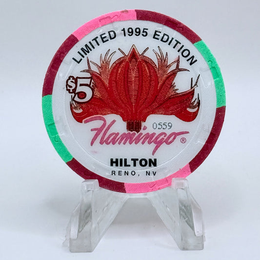 Flamingo Hilton Reno Nevada 1995 Series 7 LE $5 Casino Chip N1159