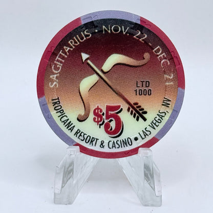 Tropicana Las Vegas Nevada 1998 'Sagittarius' Series 20 LE $5 Casino Chip V3554