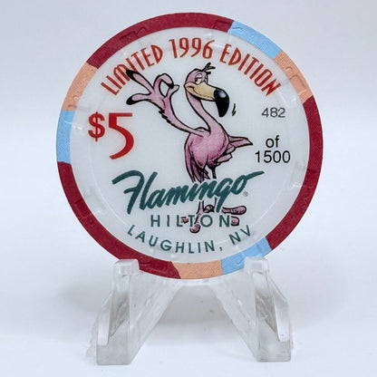 Flamingo Hilton Laughlin Nevada 1996 'Billy the Kid' Series 8 LE $5 Casino Chip N8281