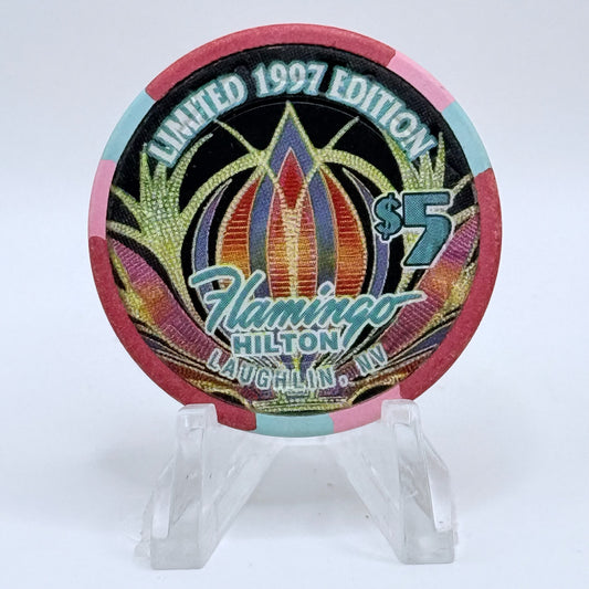 Flamingo Hilton Laughlin Nevada 1997 Series 5 LE $5 Casino Chip N9693