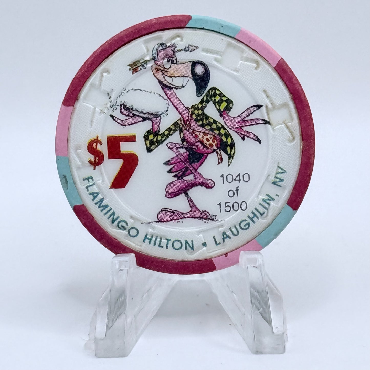 Flamingo Hilton Laughlin Nevada 1997 Series 5 LE $5 Casino Chip N9693
