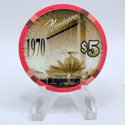Flamingo Hotel & Casino Las Vegas Nevada 2003 '1970' LE $5 Casino Chip E0469
