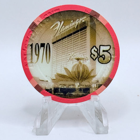 Flamingo Hotel & Casino Las Vegas Nevada 2003 '1970' LE $5 Casino Chip E0469