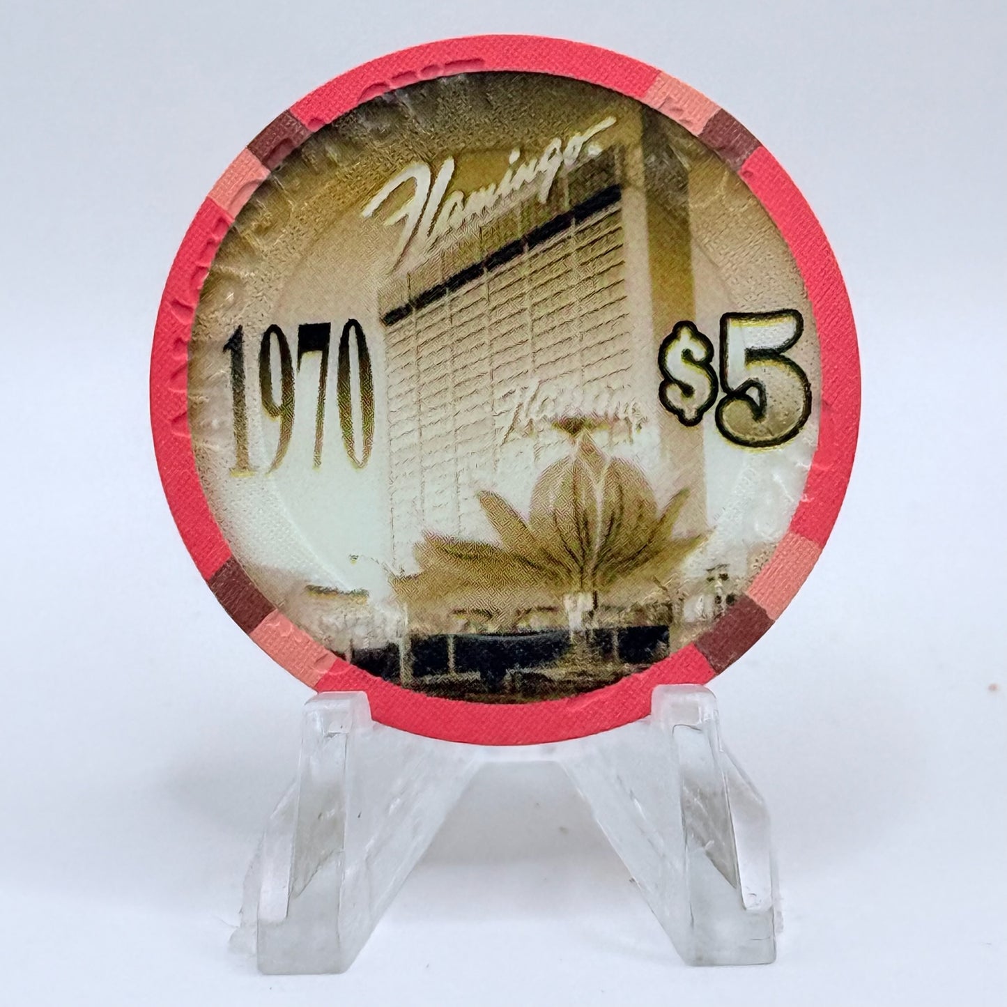Flamingo Hotel & Casino Las Vegas Nevada 2003 '1970' LE $5 Casino Chip E0469