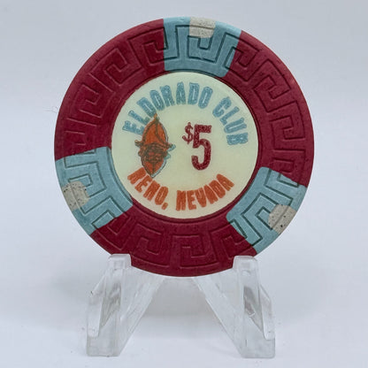 Eldorado Reno Nevada 1970s $5 Casino Chip N7262
