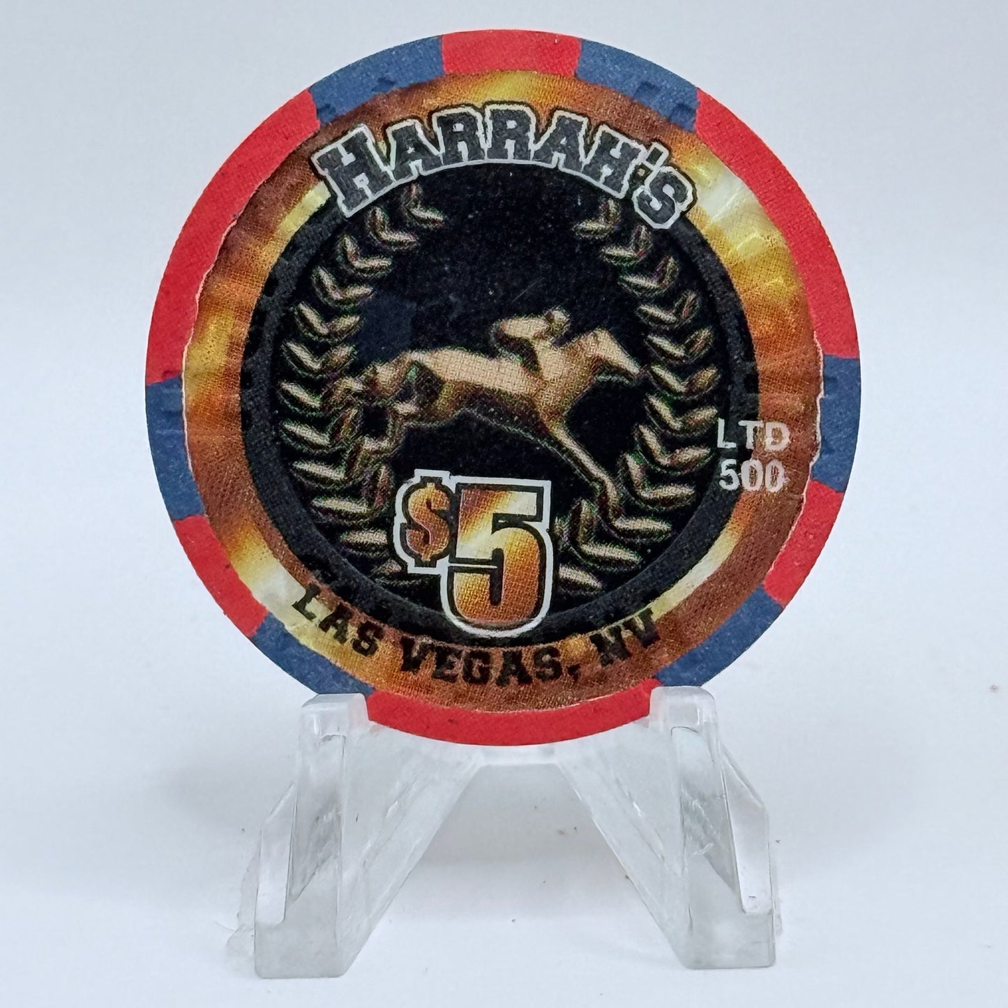 Harrah's Las Vegas Nevada 2001 'Home Stretch' LE $5 Casino Chip V6716