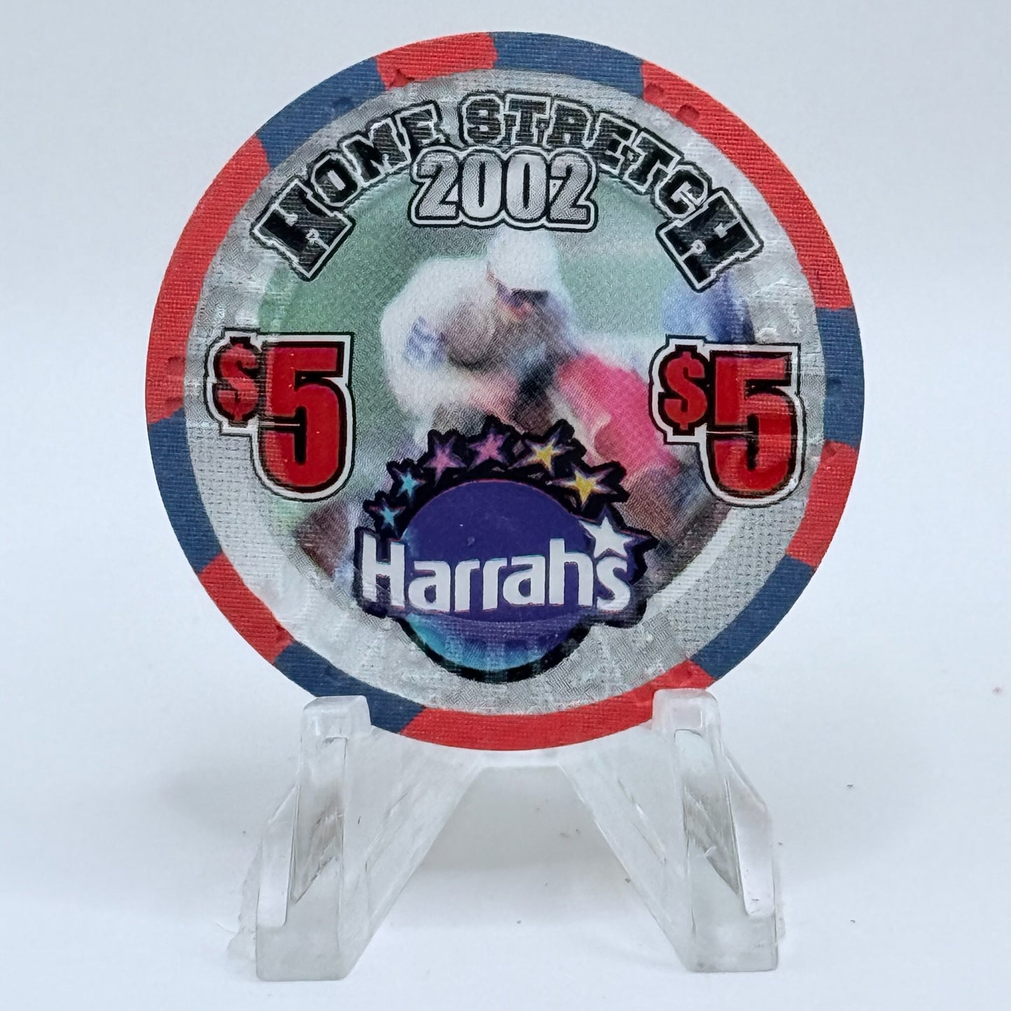 Harrah's Las Vegas Nevada 2002 'Home Stretch' LE $5 Casino Chip V8907