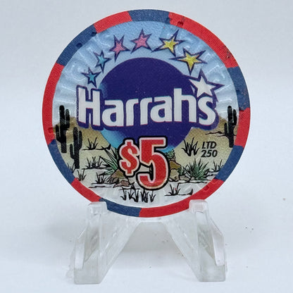 Harrah's Las Vegas Nevada 2001 'Vegas Life Valley Of Fire' LE $5 Casino Chip V8922