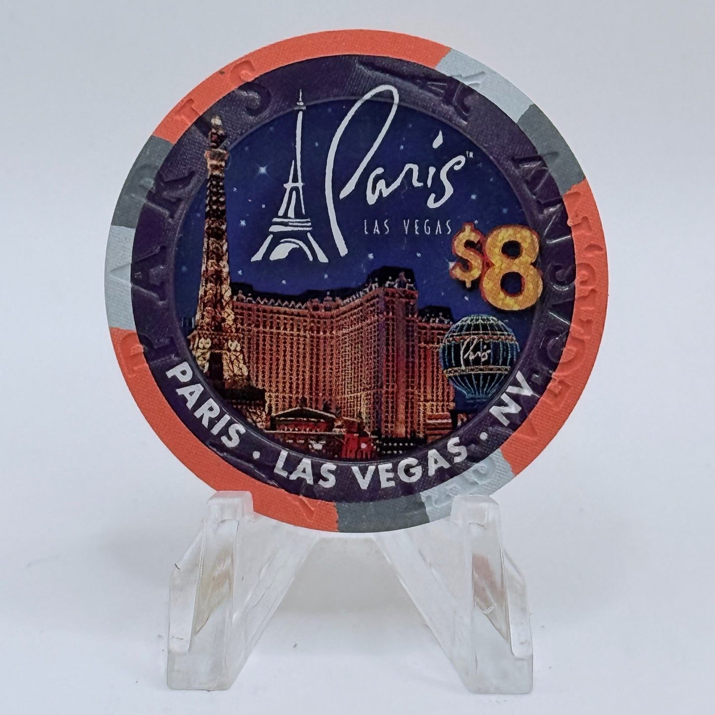 Paris Las Vegas Nevada 2011 'Year Of The Rabbit' LE $8 Casino Chip D0001