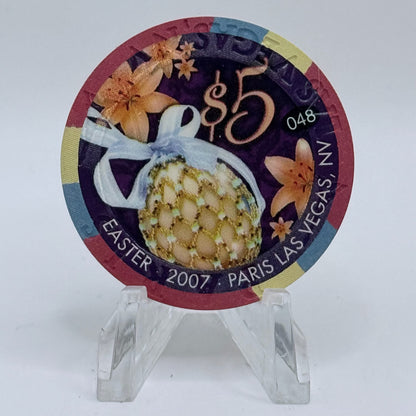 Paris Las Vegas Nevada 2007 'Easter' LE $5 Casino Chip E6084