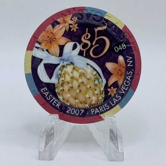 Paris Las Vegas Nevada 2007 'Easter' LE $5 Casino Chip E6084