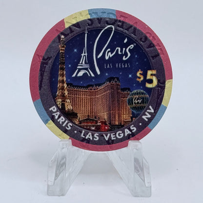 Paris Las Vegas Nevada 2007 'New Years' LE $5 Casino Chip E8211