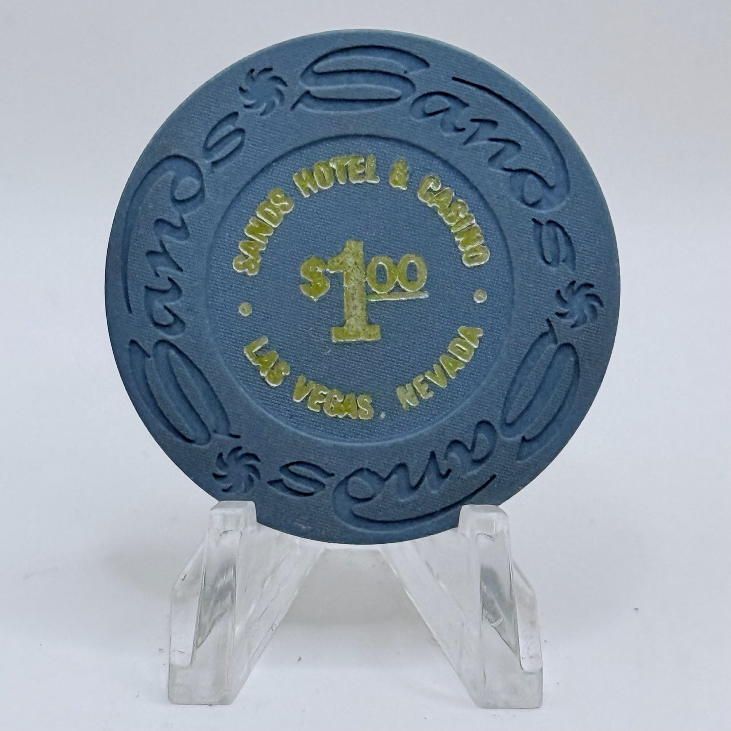 Sands Las Vegas Nevada 1970s 'Gold Lettering' $1 Casino Chip N7820