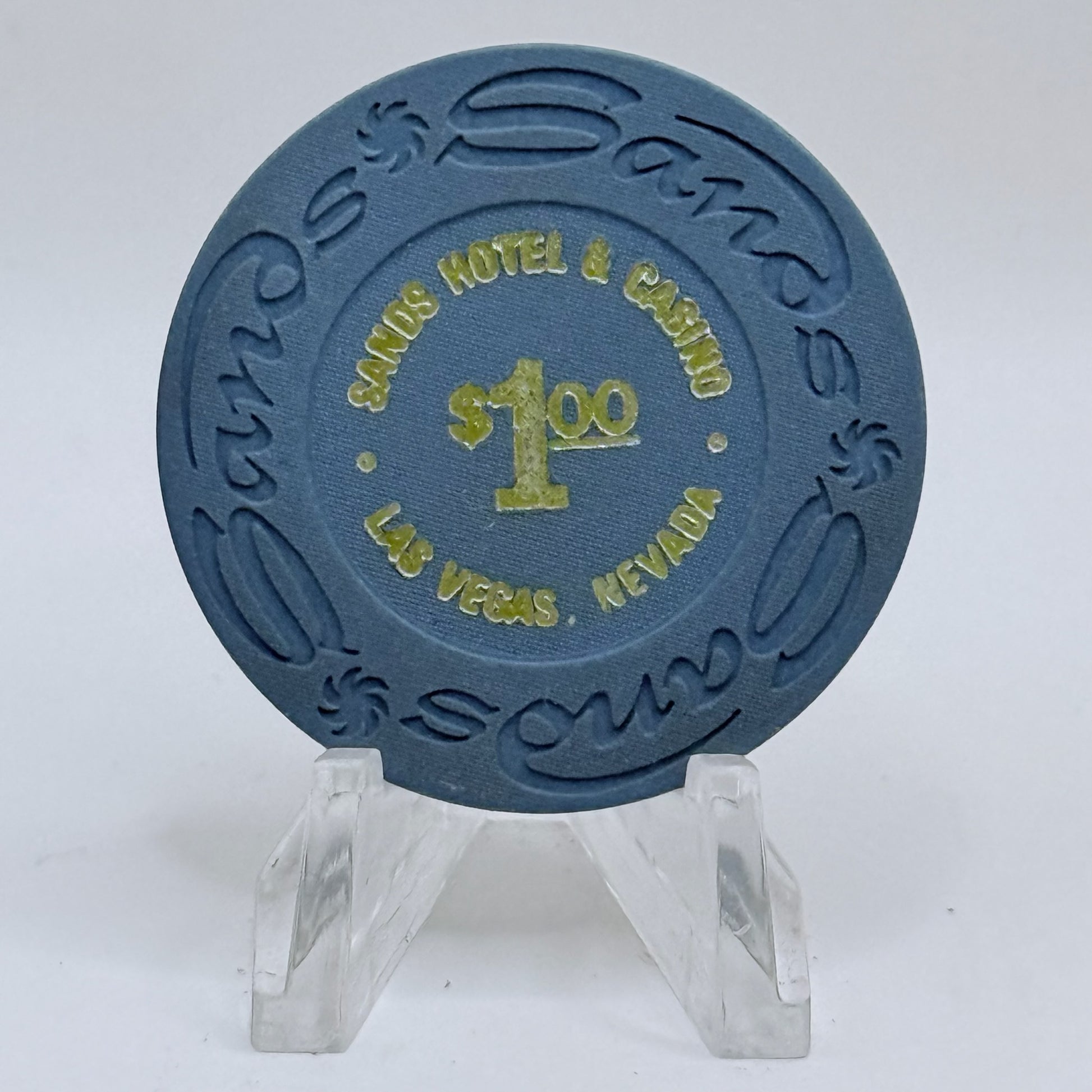 Sands Las Vegas Nevada 1970s 'Gold Lettering' $1 Casino Chip N7820