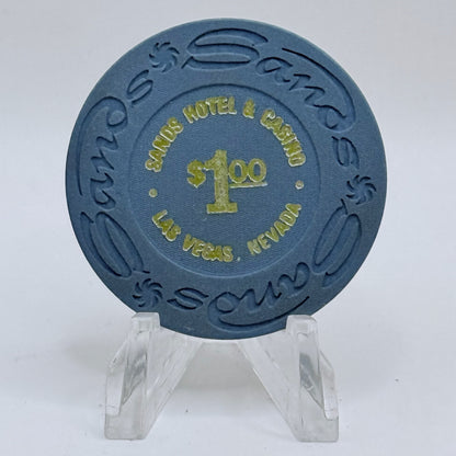 Sands Las Vegas Nevada 1970s 'Gold Lettering' $1 Casino Chip N7820