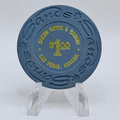 Sands Las Vegas Nevada 1970s 'Gold Lettering' $1 Casino Chip N7820