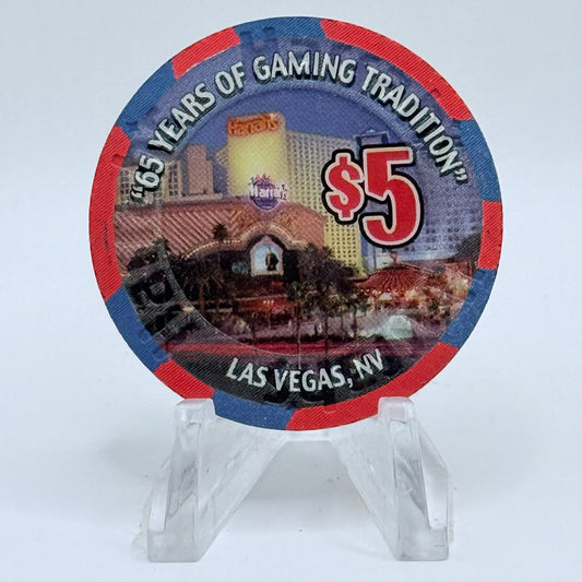 Harrah's Las Vegas Nevada 2002 '65 Years' LE $5 Casino Chip V8894