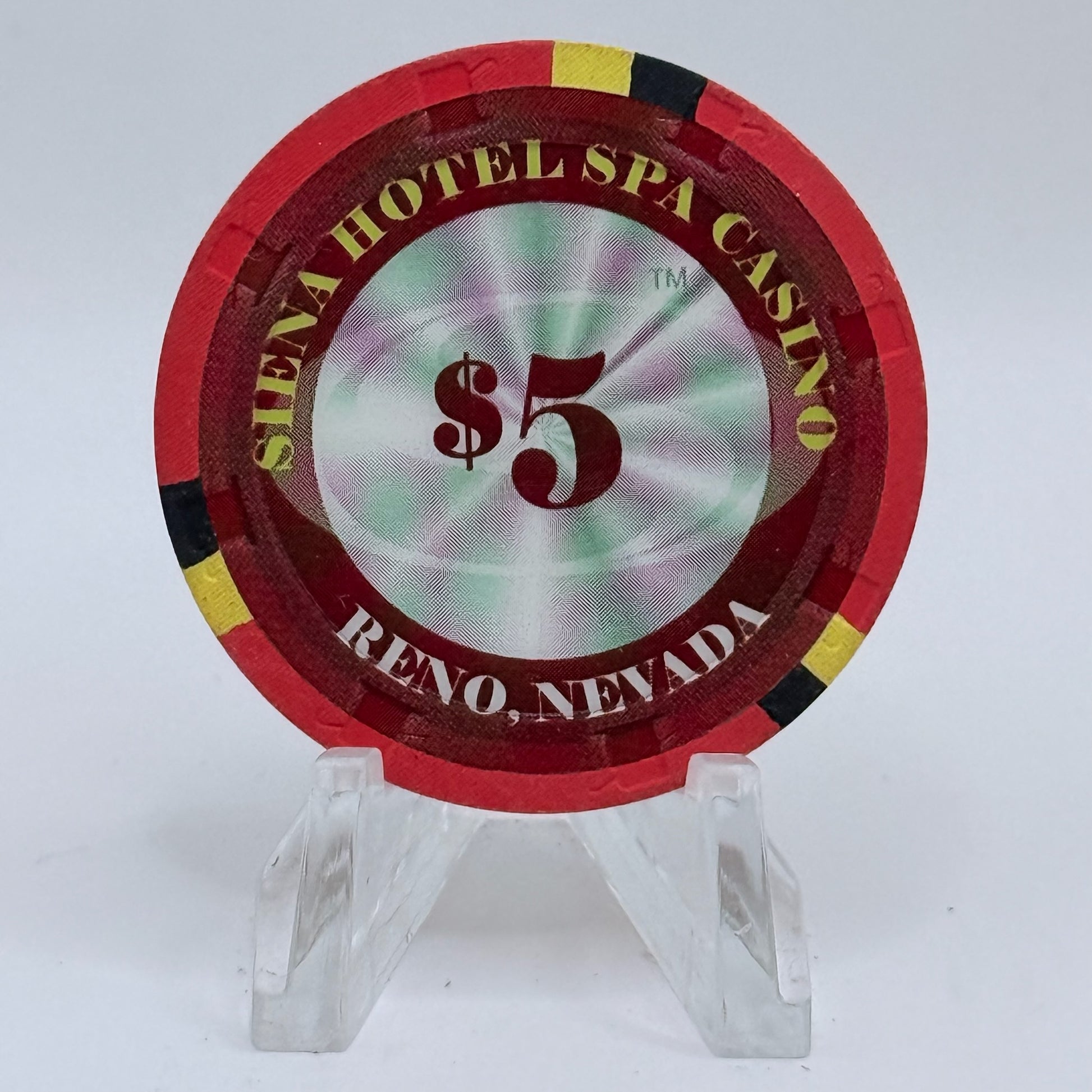 Siena Reno Nevada 2011 $5 Casino Chip D0119