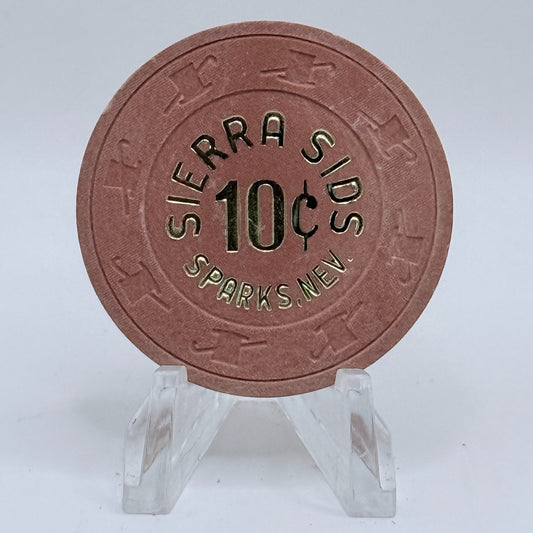 Sierra Sid's Sparks Nevada 1978 $0.10 Casino Chip N3219