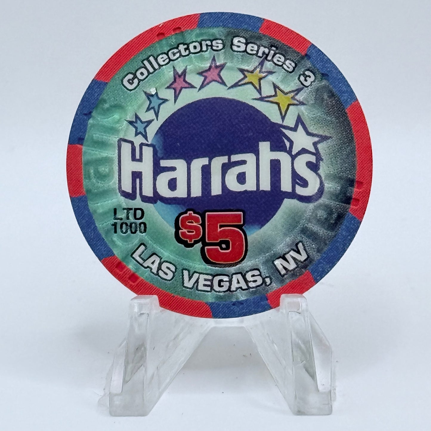 Harrah's Las Vegas Nevada 2002 'Big Game Day' LE $5 Casino Chip V8901