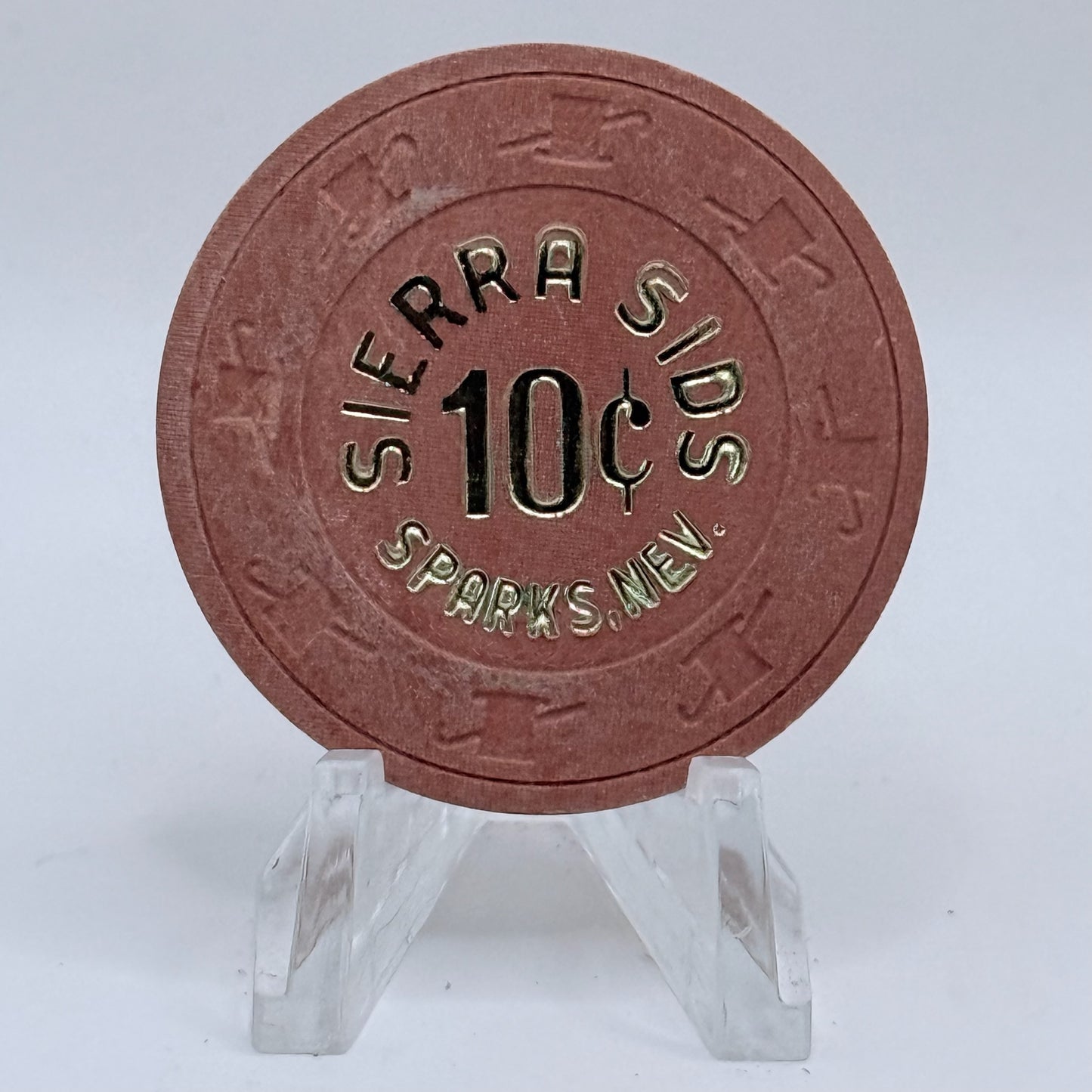 Sierra Sid's Sparks Nevada 1978 $0.10 Casino Chip N3219