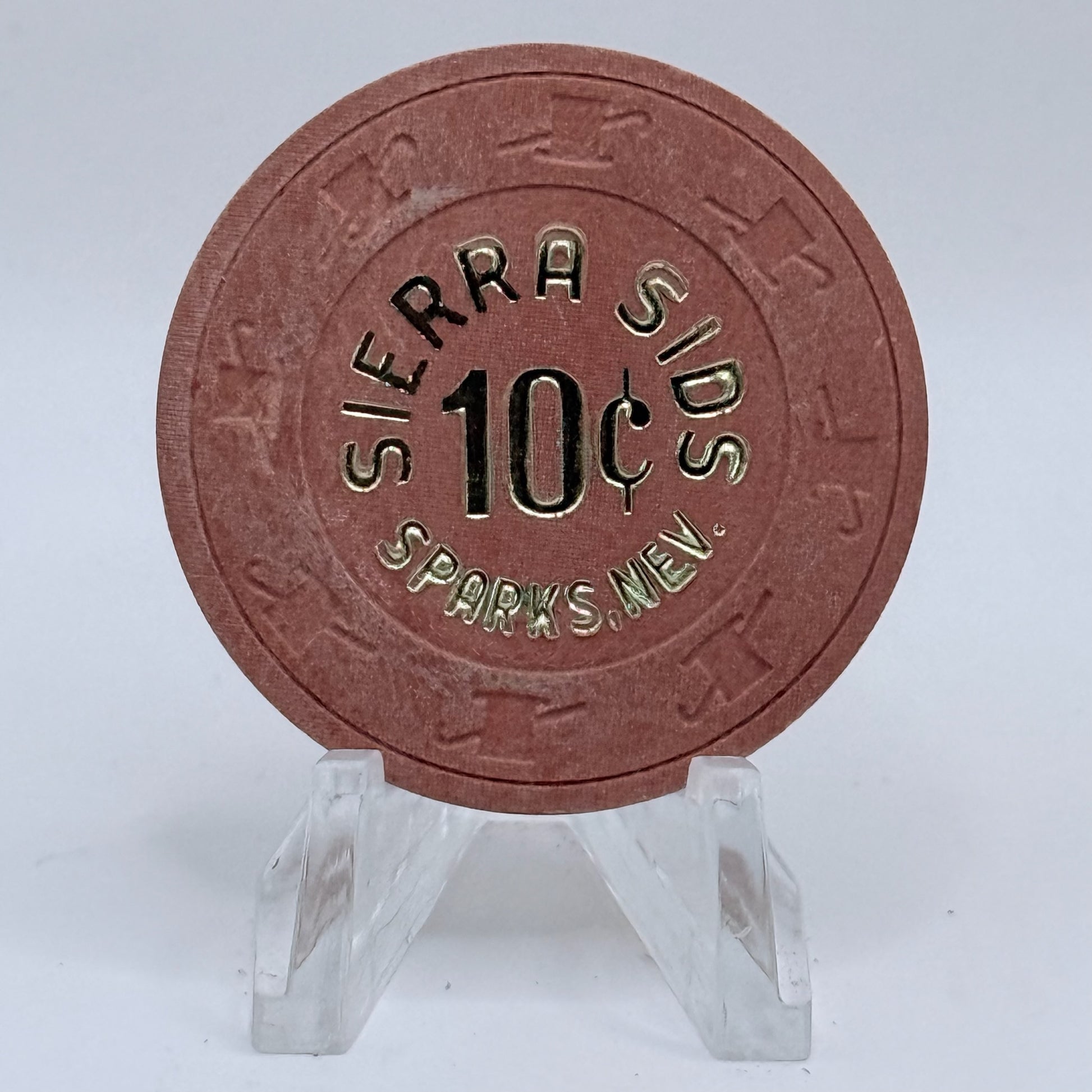 Sierra Sid's Sparks Nevada 1978 $0.10 Casino Chip N3219
