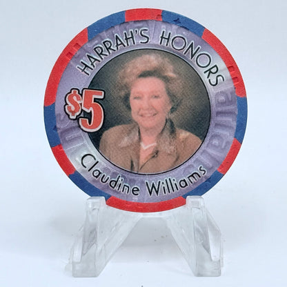 Harrah's Las Vegas Nevada 2001 'Claudine Williams' LE $5 Casino Chip V8904