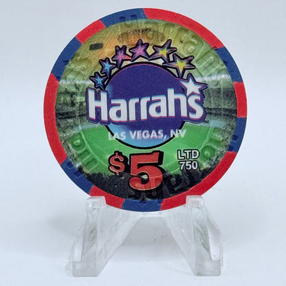 Harrah's Las Vegas Nevada 2001 'Baseball Fever' LE $5 Casino Chip V8896