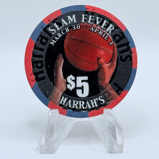 Harrah's Las Vegas Nevada 2002 'Slam Fever' LE $5 Casino Chip V8918