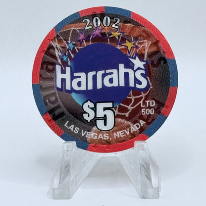 Harrah's Las Vegas Nevada 2002 'Slam Fever' LE $5 Casino Chip V8918