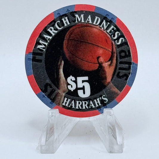 Harrah's Las Vegas Nevada 2001 'March Madness' LE $5 Casino Chip V6718