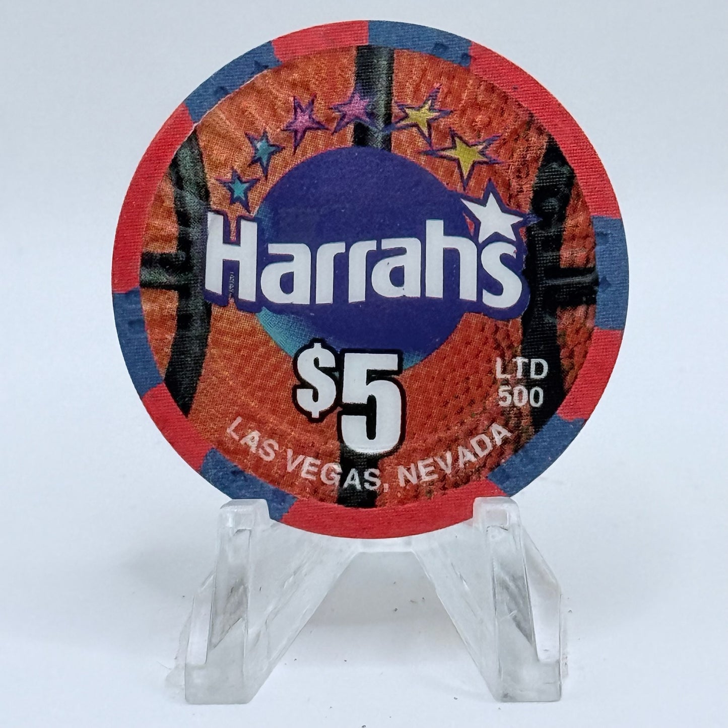 Harrah's Las Vegas Nevada 2001 'March Madness' LE $5 Casino Chip V6718