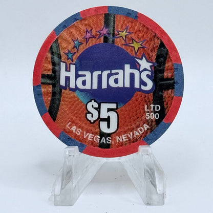 Harrah's Las Vegas Nevada 2001 'March Madness' LE $5 Casino Chip V6718